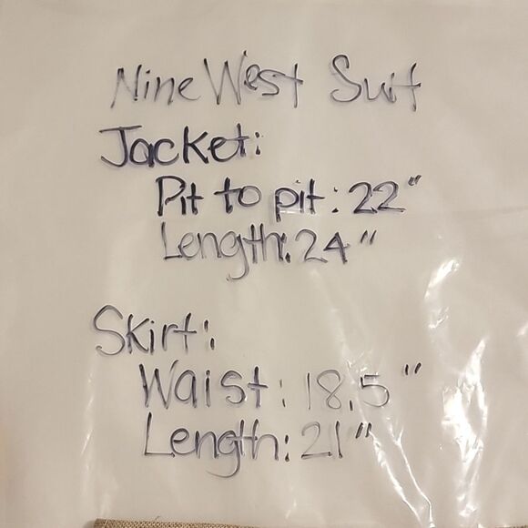 Nine West Career Woman Linen Suit. SIZE 16.  #168 - Picture 7 of 7